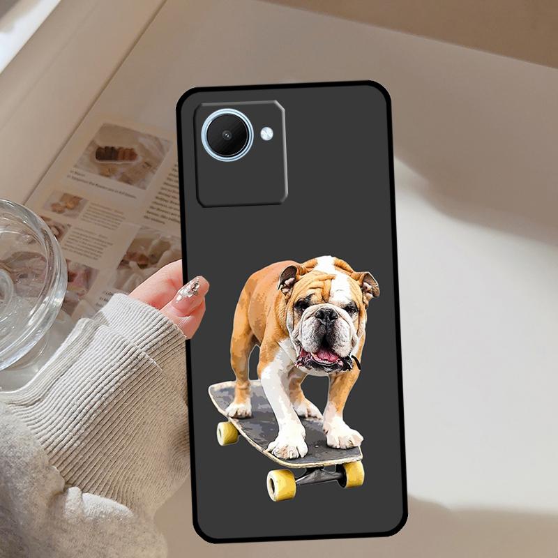 British Bulldog For Realme GT 7 Pro 5 GT 6 6T C67 C61 C55 C53 C51 C21Y C25S C75 10 11 12 13 14 Pro Plus Case