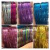 200 Strands Holographic Sparkle Hair Tinsel Extensions Dazzles 90Cm Women Hippie
