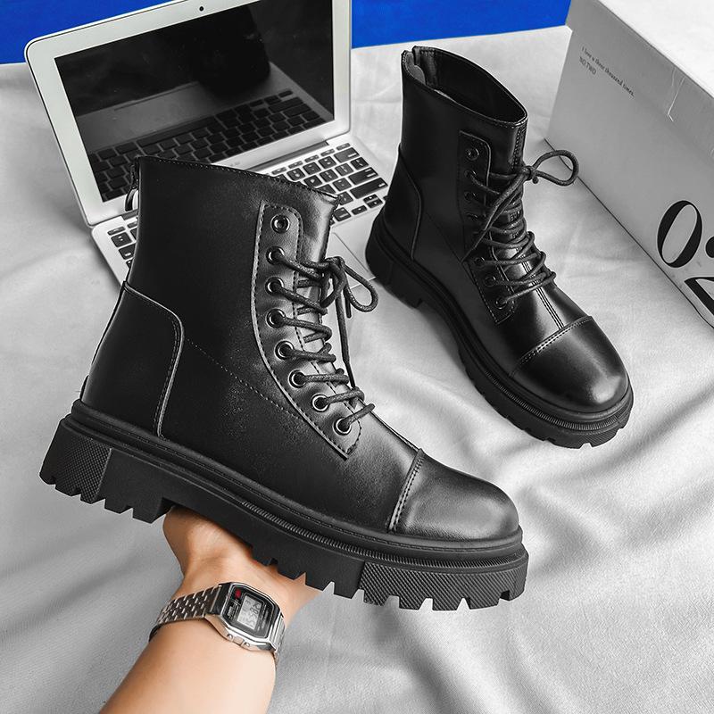 New Martin boots Men's platform locomotive boots British style men's boots Outdoor casual tooling boots