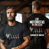 Spanish Motorcycle Biker Tshirt Los Motoristas No Envejecen Print Tee Dirt Bike Rider Birthday Gift For Unisex Unisex Street Tops