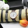 5pcs Set Casual Temperament Large Dial Fashionable Luxury Watch Automatic Watches Include Bracelet Box for Decoration Accessory
