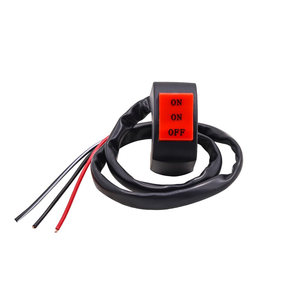 X-STYLE Motorcycle Switch, 2 Circuits, ON and Off, 3 Wires, 2 Stage Switch, 12