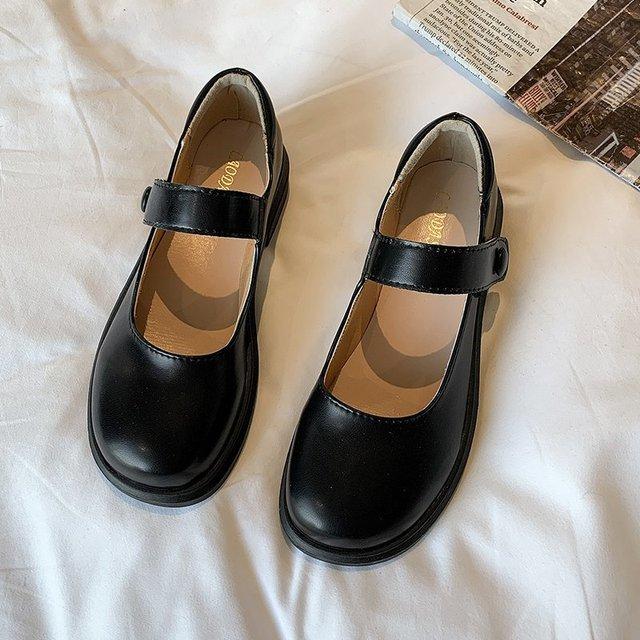 Весенние женские туфли на плоской подошве, туфли Мэри Джейн на платформе, туфли в стиле Лолиты, туфли для девочек, белые повседневные кожаные туфли на низком каблуке