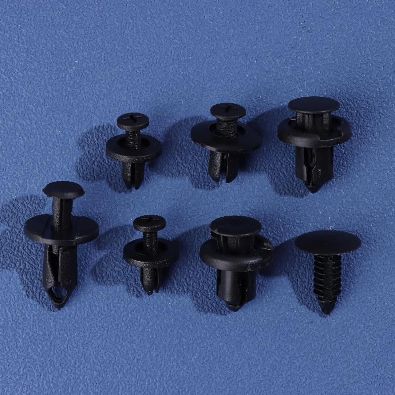 190 шт. Автомобильные крепежные клипсы Пластиковый набор крепежных элементов 6 размеров Автомобильные заклепки-пуговицы Набор кузовных бамперных прижимных заклепок