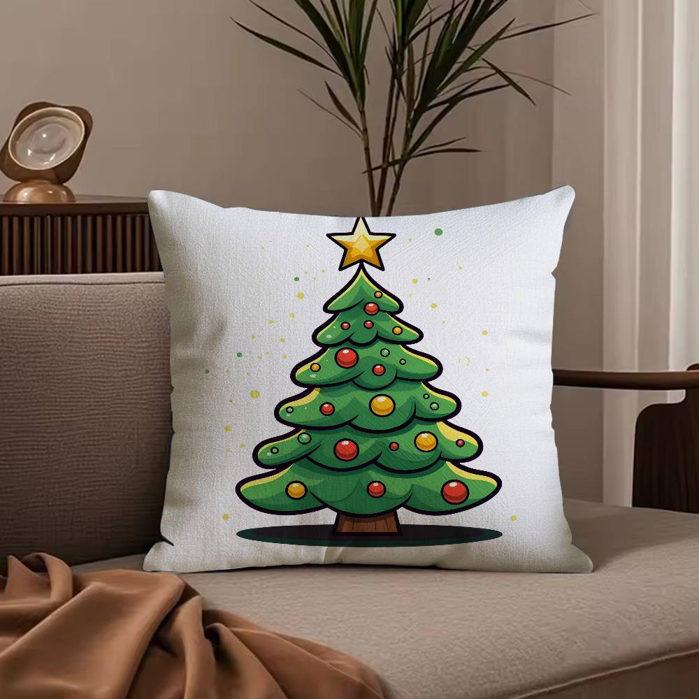 C-Christmas tree Pillow Case null