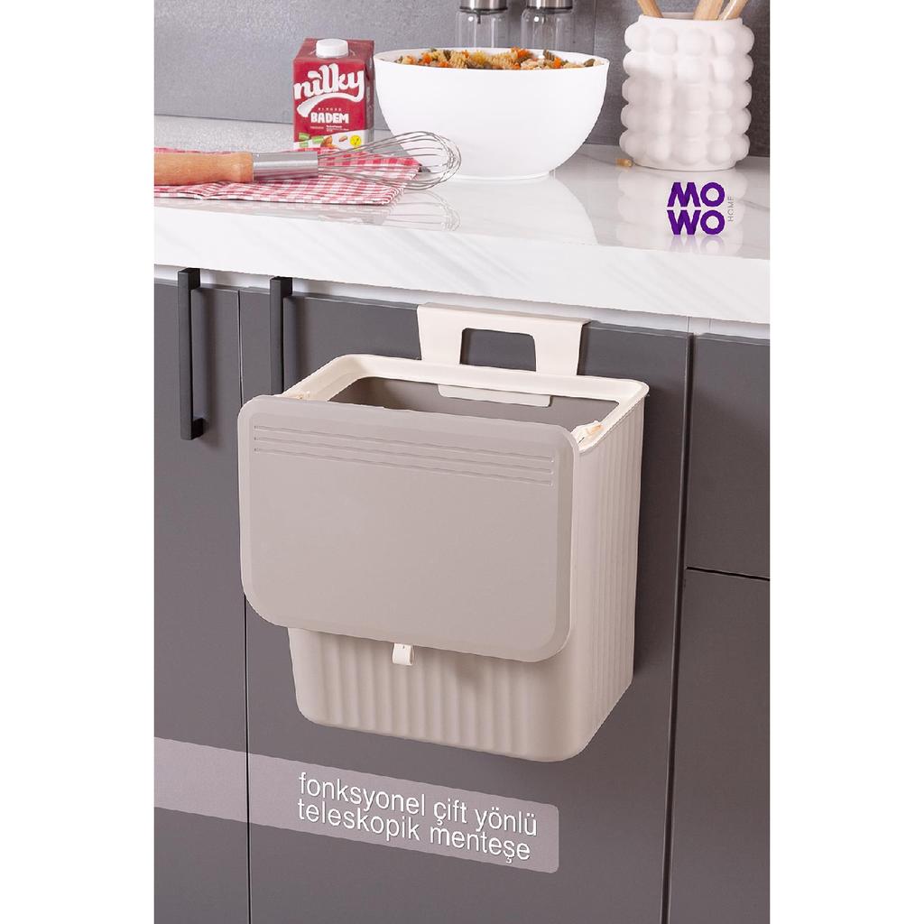 15-литровое белое функциональное мусорное ведро для кухни, подвесное или настольное, с функциональной крышкой — мусорное ведро для ванной комнаты