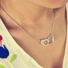 Women's Handcuff Pendant Chain Necklace Jewelry Charm Party Gift
