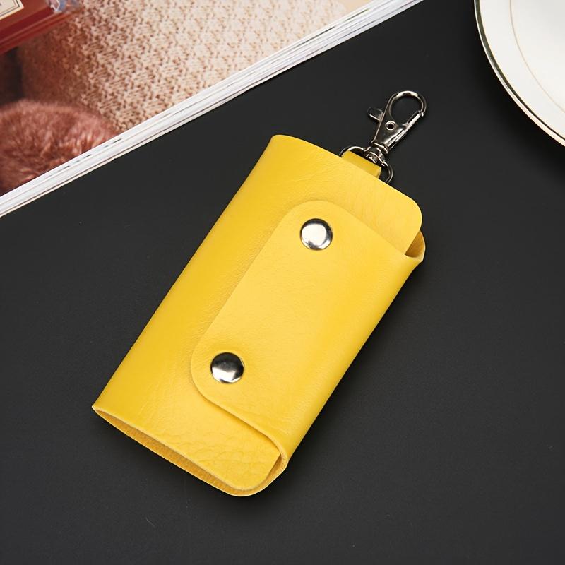 1 шт. Стильный органайзер для ключей, держатель для ключей из искусственной кожи с карабином, красочный и прочный для повседневного использования, органайзер для ключей