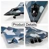 1/144 J36 Fighter Model Attack Plane Ornament Souvenir with Display Base Collection