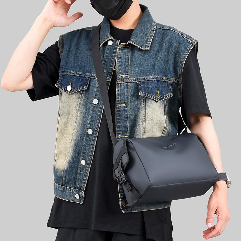 Men's Waterproof Messenger Bag - Large Capacity Crossbody Shoulder Bag for Work & Travel