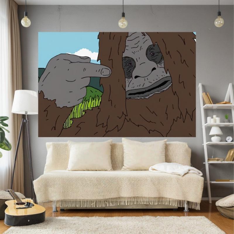 VIKAMA Cute Animal Tapestry Cartoon Wall Hanging Aesthetic Bedroom Decor Kids Room Living Room Boho Art Cloth Poster
