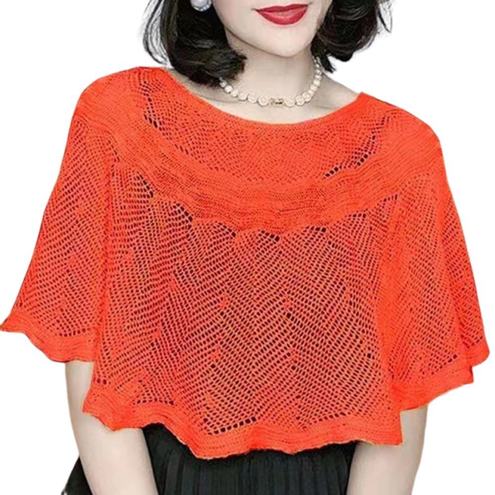 Solid Color Knit Cover Hollow Design Warm Scarves Fashion Knitted Shawl Korean Style