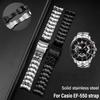 22 мм Нержавеющая сталь Ремешок Для Casio EF-550 Серии EDIFICE EF-550D/PB EF-523 5147 Водонепроницаемый Силиконовый Каучук Часовой Ремешок Браслет