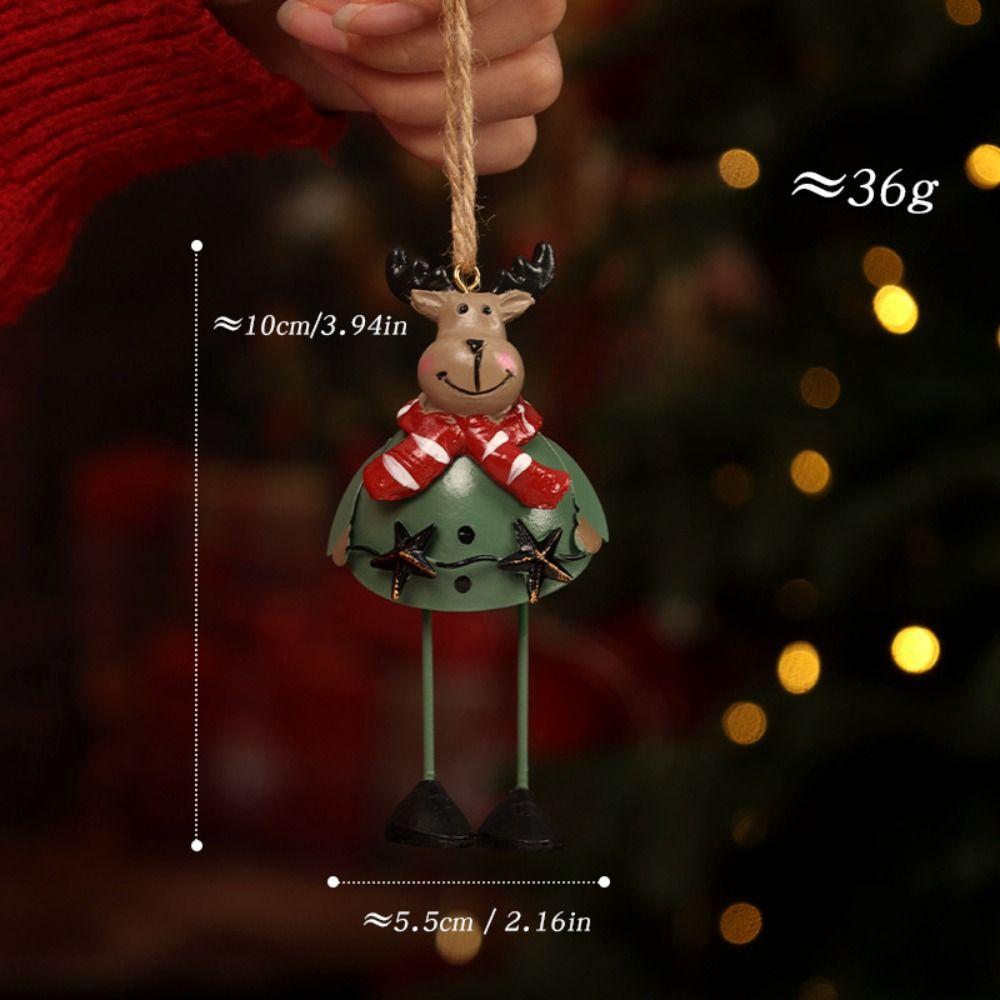 Santa Clasu Christmas Hanging Decoration Nordic Style Iron Material Xmas Tree Pendant Exquisite Creative Christmas Ornament