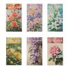 10Pcs Beautiful Flower Letterpress Embossed Background Paper Vintage Decor Material For Scrapbook Journal DIY Craft