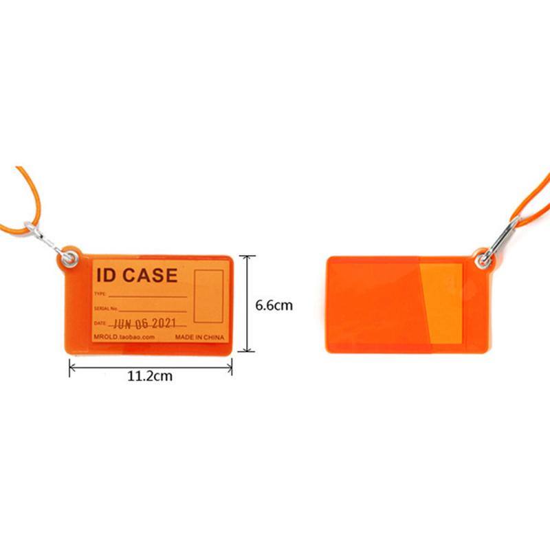 Держатель для карт, шнурок для ключей, флуоресцентный цветной брелок, декоративный держатель для удостоверений