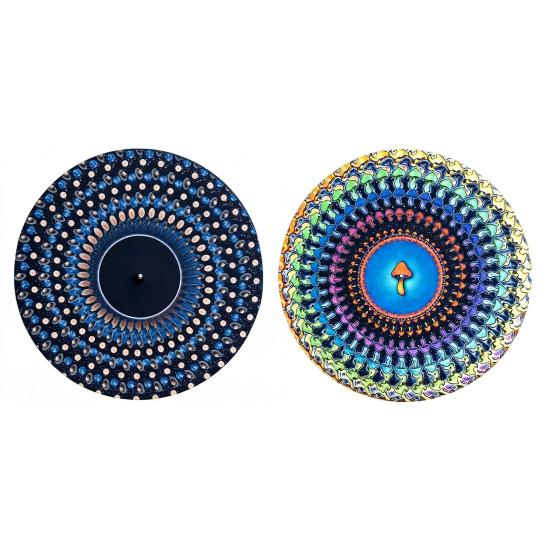 1/2 шт. Анимированный зоотропный слипмат 12 дюймов Матовый диск для проигрывателя с оптической иллюзией Анимированный виниловый слипмат с эффектом движения зоотропа Кинетический визуальный проигрыватель