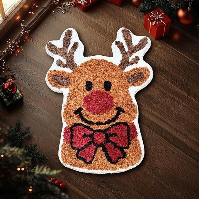 Christmas doormat Santa Claus indoor and outdoor carpet New Year 2026 Christmas tree decoration Christmas decoration