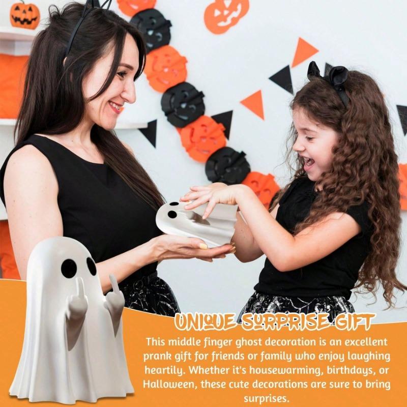 1pc Halloween Ghost Figurine Ghost Decor, Funny Ghost Statue, Ghost Statue Halloween Decoration For Gift Props Tabletop Home Decor New Year's Gifts