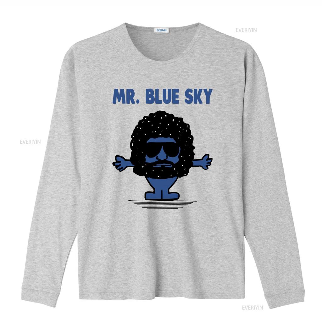 MR BLUE SKY Inspired by JEFF LYNNEs ELO T Shirt for Men and Women 9113 vintage Washed Versatile Slightly streetwear fashion