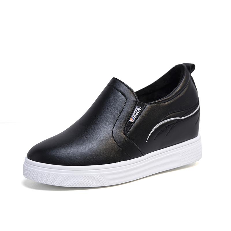 Весенняя женская обувь, новые однотонные женские кроссовки, женская вулканизированная обувь на платформе для отдыха, увеличивающая рост