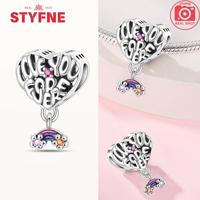 New 925 Silver Sparkling Magic Cube Love Charm Red Heart Beads DIY for Women Bracelet Fine Jewelry Gift Accessories
