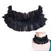 Womens Vintage Mesh Layering Ruffled False Collar Ties Up Chokers Shawl Wrap Renaissances Small Neck Ruff Necklace Scarf