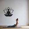 Lotus and Meditation Yoga Pattern Wall Art Hollow Irregular Shapes, Elegant Garden Ornaments, Perfect for Living Room Decoration