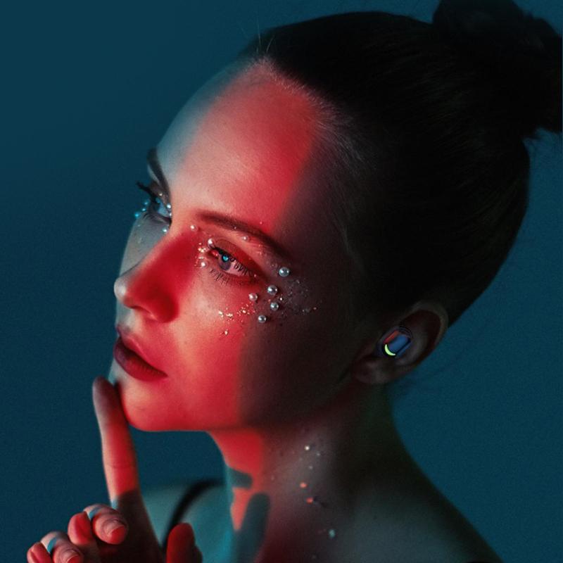 New Wireless Bluetooth Headset TWS Cool Respiratory Light Button Number Showed Earlier Dual Ear 5.1