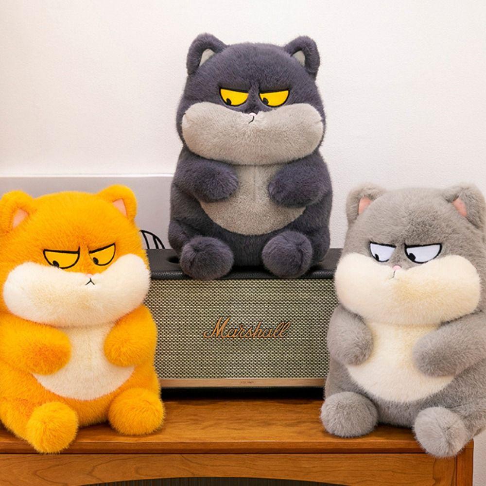 Fluffy Cat Stuffed Animal Doll PP Cotton Kitty Stuffed Animals Toys  Decoration Gifts