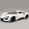 1:24 Lykan Hypersport Alloy Sports Car Model Diecast Metal Racing Vehicle Model High Simulation Sound and Light Kids Toy Gift