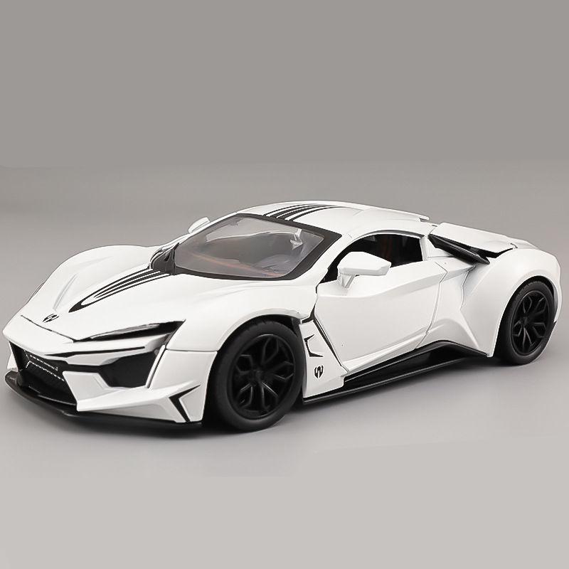 1:24 Lykan Hypersport Alloy Sports Car Model Diecast Metal Racing Vehicle Model High Simulation Sound and Light Kids Toy Gift