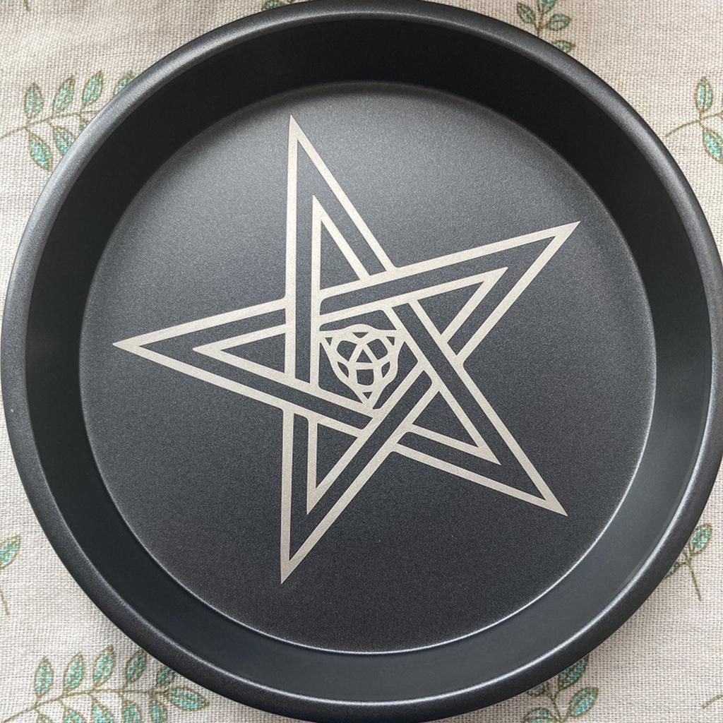 Стальной Астрологический Подсвечник Фазы Луны и Звезды Стол Алтарь Молочный