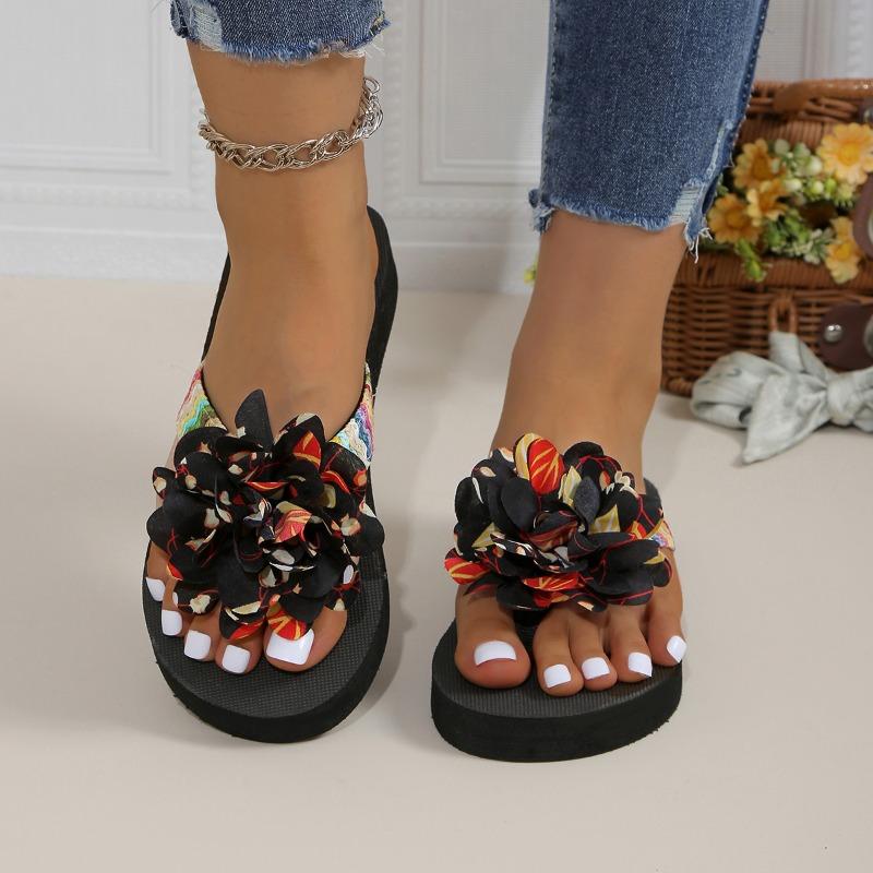 Модные женские шлепанцы, летние пляжные шлепанцы на платформе, повседневные сандалии на танкетке, летняя женская обувь