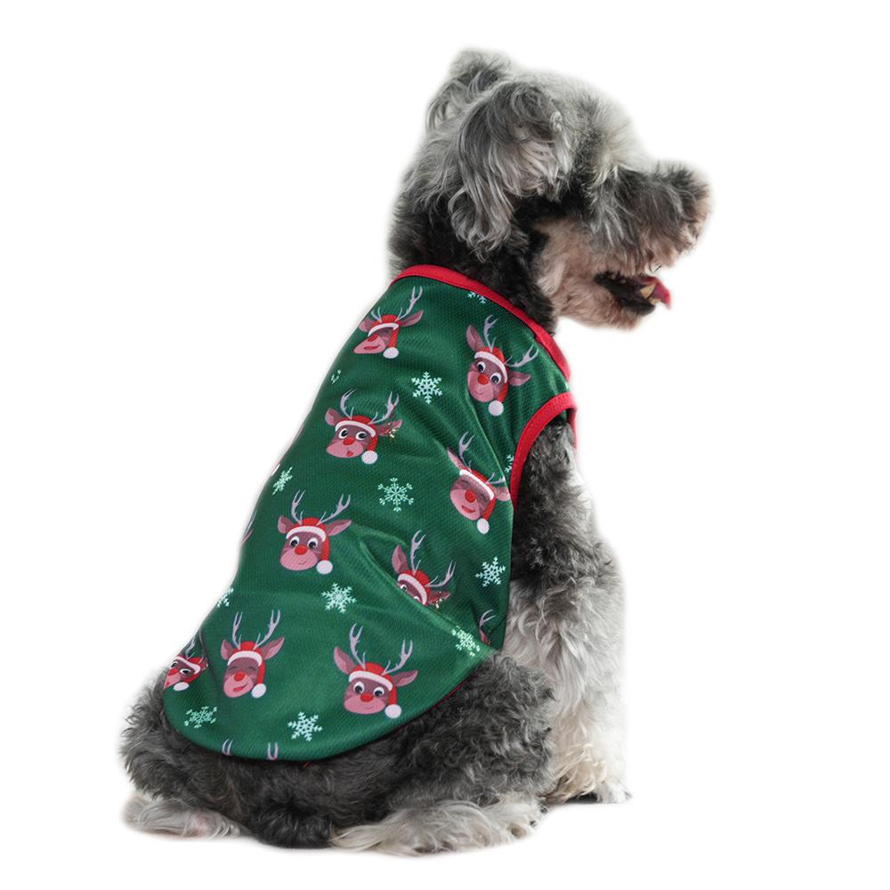 Рождественский жилет для собак для маленьких средних собак, костюм для кошек, новогодний подарок, одежда для домашних животных, милый рождественский пуловер с принтом оленя, котенка, щенка, футболка для чихуахуа