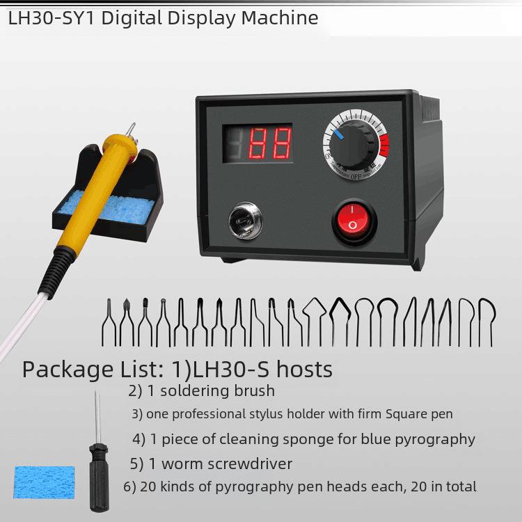 Набор инструментов для пирографии Pengjia Professional: Машина для гравировки и выжигания по дереву с контролем температуры, электрическим утюгом и щетками для тыквы