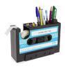 Desk Organizer with Cassette Tape Pen and Tape Multifunctional Desktop Storage and Small Item Organizer for Office and Stationery Queen-b Holder,
