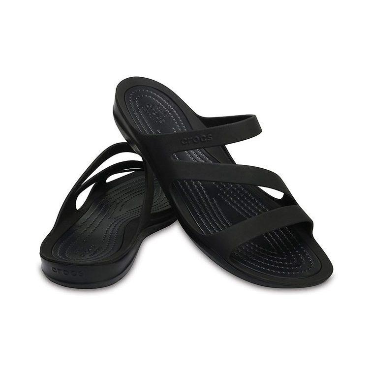 Crocs Шлепанцы женские черные 203998-060