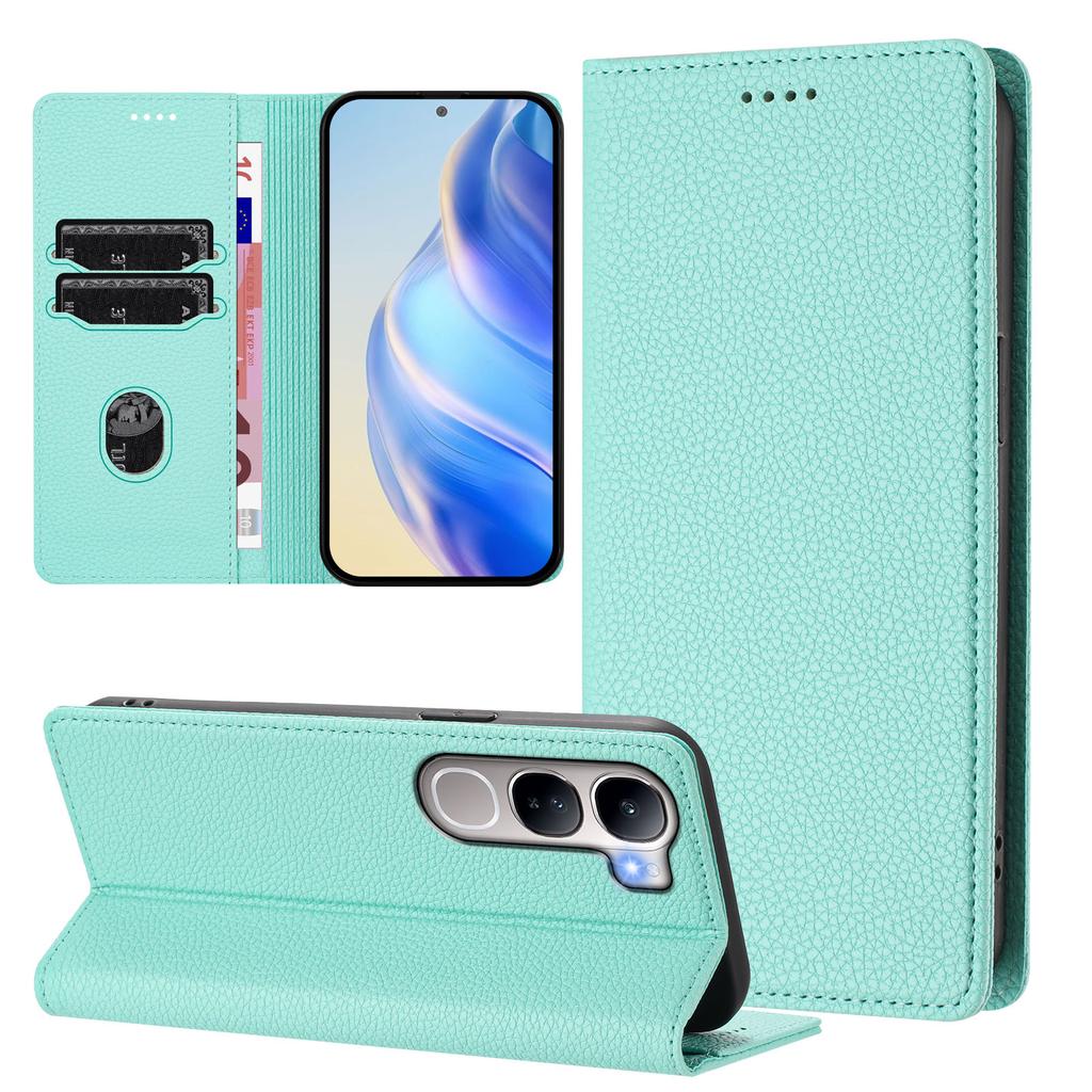 For vivo V40 Lite 5G/vivo Y300 5G Wallet Case RFID Blocking Litchi Texture Leather Mobile Cover