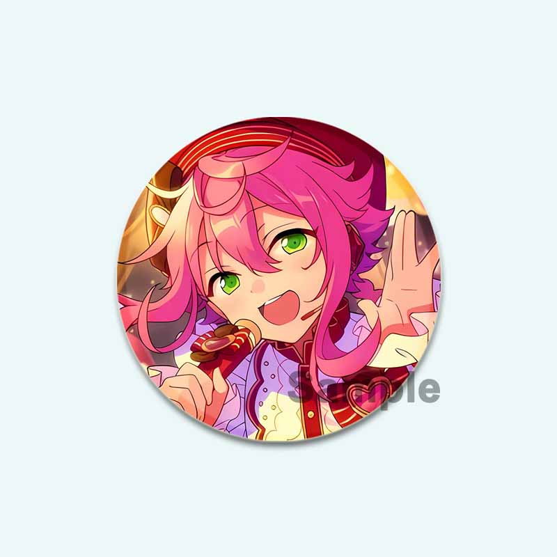 32/44/58mm Anime Collection Ensemble Stars Tinplate Pin Round Cartoon Snap-in Brooches for Backpack Accessories Badge Handmade Decoration