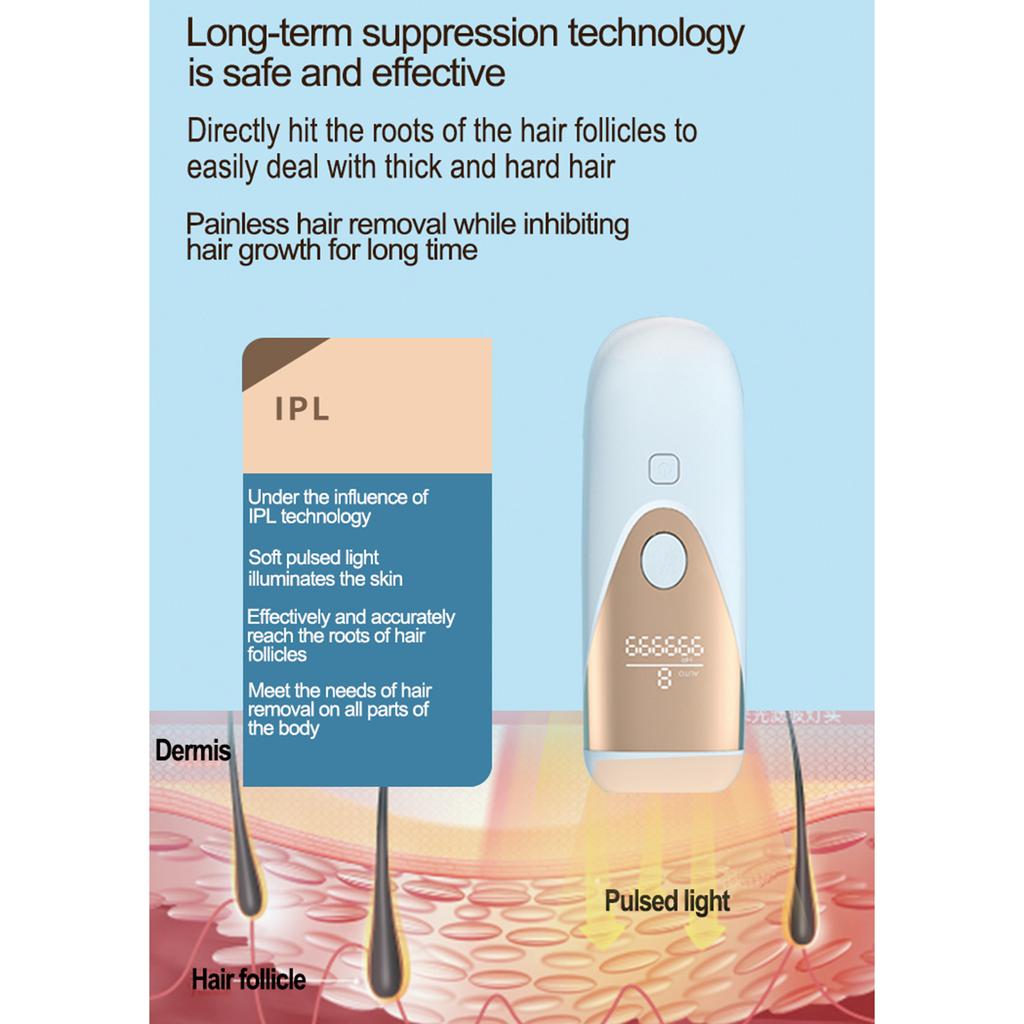 IPL Инструмент для удаления волос Инструмент для бритья Эпилятор для удаления волос 990 000 вспышек Постоянный безболезненный