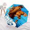 Ice Age 2 Movie Poster Durable Cartoon Folding Umbrella, Portable 3-Fold Compact Umbrella for Men and Women, Suitable for Travel or Daily Us