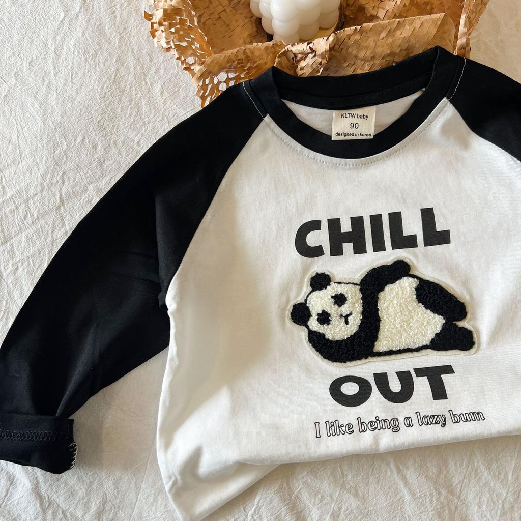 Children's T-shirt Long Sleeve 2024 Spring and Autumn New Baby Girl Shoulder Plugged Korean Version Top Children's Cartoon Embroidery Base