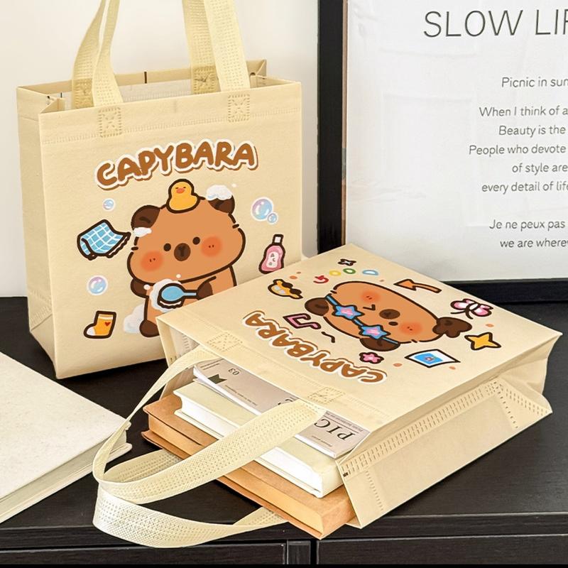 10X Kapibala  Handbag - Cute Cartoon Dolphin Design Non-Woven Eco-Friendly Gift Packaging Bag for Birthday Companions