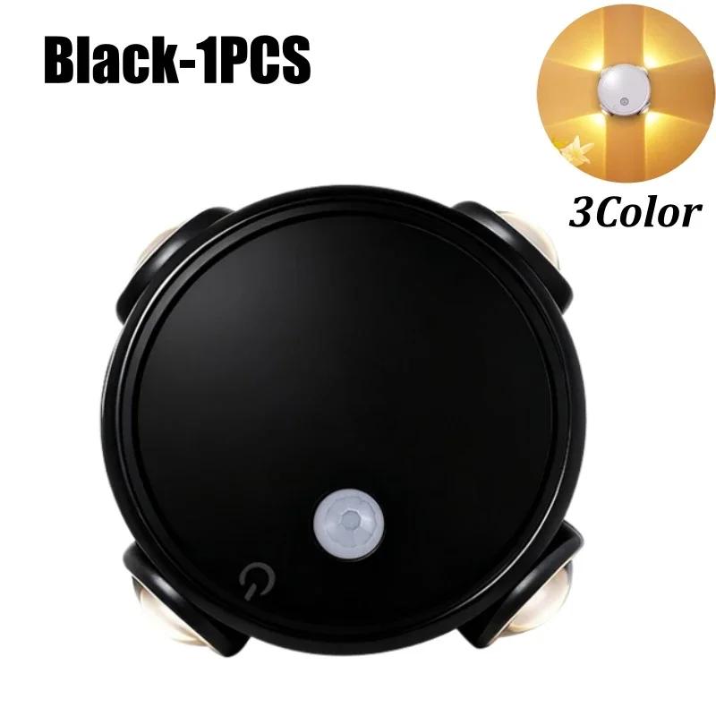 Магнитный ночник с датчиком движения, перезаряжаемый от аккумулятора, беспроводной настенный светильник для лестниц, шкафов, прикроватных тумбочек,