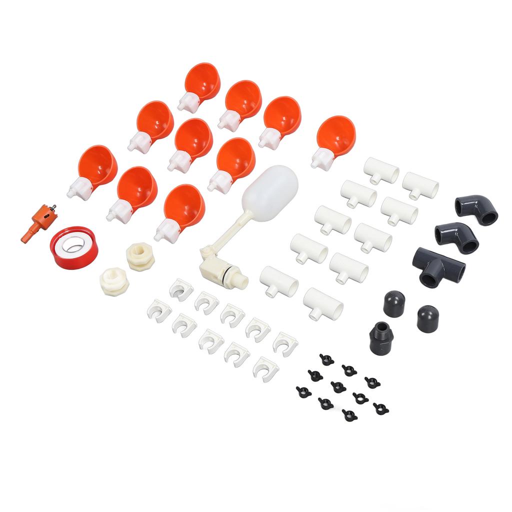 Трубопроводный автоматический поилка для кур, поилка для птиц, дозатор воды, комплект для кормления кур и уток