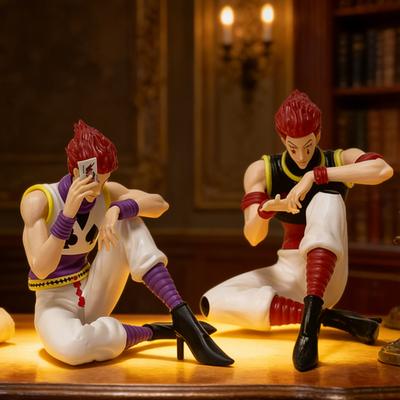 В наличии Новая фигурка Хисоки из Hunter x Hunter - 2 стиля, сидячая поза, коллекционная модель, аниме-фигурка, игрушка, подарок для мальчиков