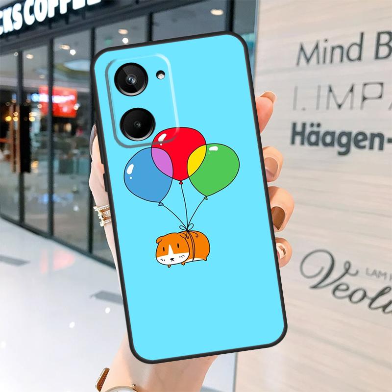 Смешной чехол-шарик с морской свинкой для Realme GT7 Pro GT6 11 12 13 14 15 Pro Plus C55 C53 C35 C33 C61 C65 C67 C53 C71 C75
