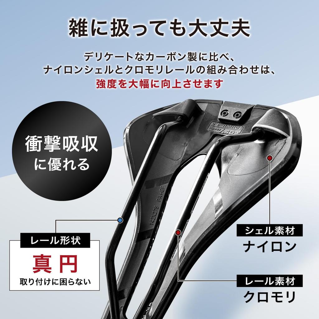 Велосипедное седло Comfort Comfort 3D Print Road Bike Nylon Shell Chromoly Rail Lightweight (Гиатор)