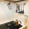 Poyway Kitchen Tool Hooks, Stainless Steel, Super Strong Suction Cups, 5 Movable Hooks, Bathroom & Kitchen Storage